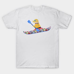 Golden Retriever Preppy Kayaker T-Shirt